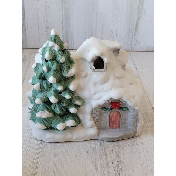 Santa's Workshop ceramic AS IS Village accessory house tree gift - Picture 6 of 10